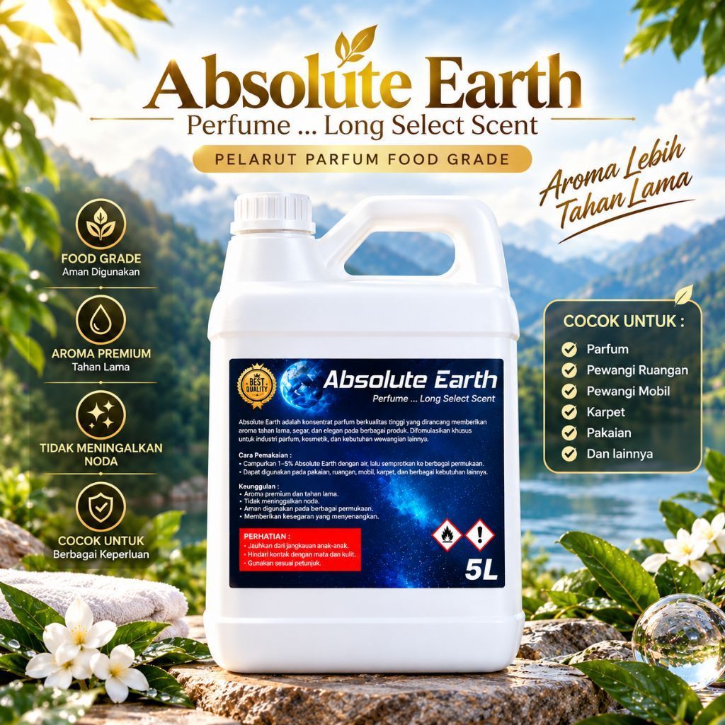 Absolute Earth Kemasan 5 Liter Botol Plastik