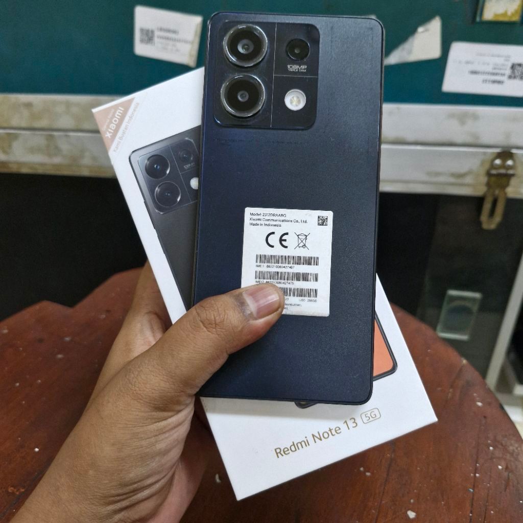 REDMI Note 13 5G Second Bekas Pakai 8/256GB Amoled Dimensity 6080 108MP Fullset