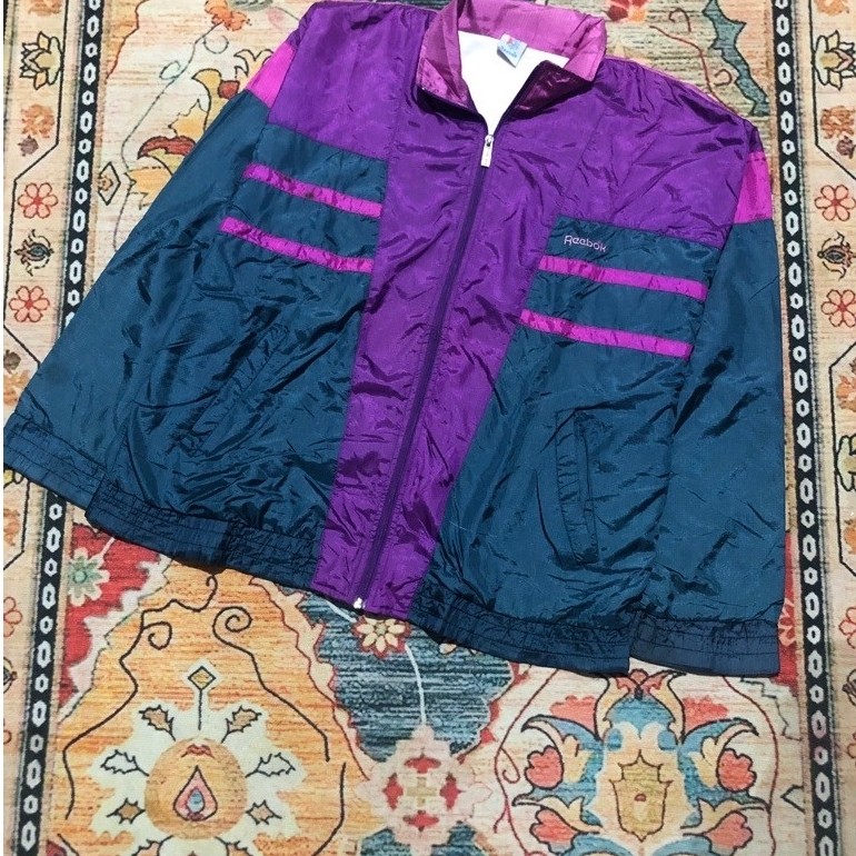 jacket colorblock reebok vintage