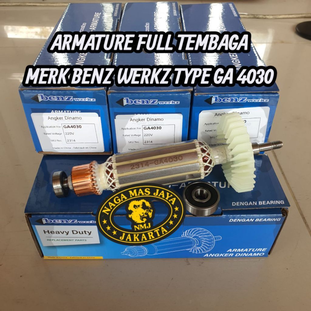 BENZ WERKZ GA 4030 ARMATURE ANGKER FOR GERINDA MAKITA GA4030 / ARMATURE ROTOR MAKITA GA4030 GA 4030