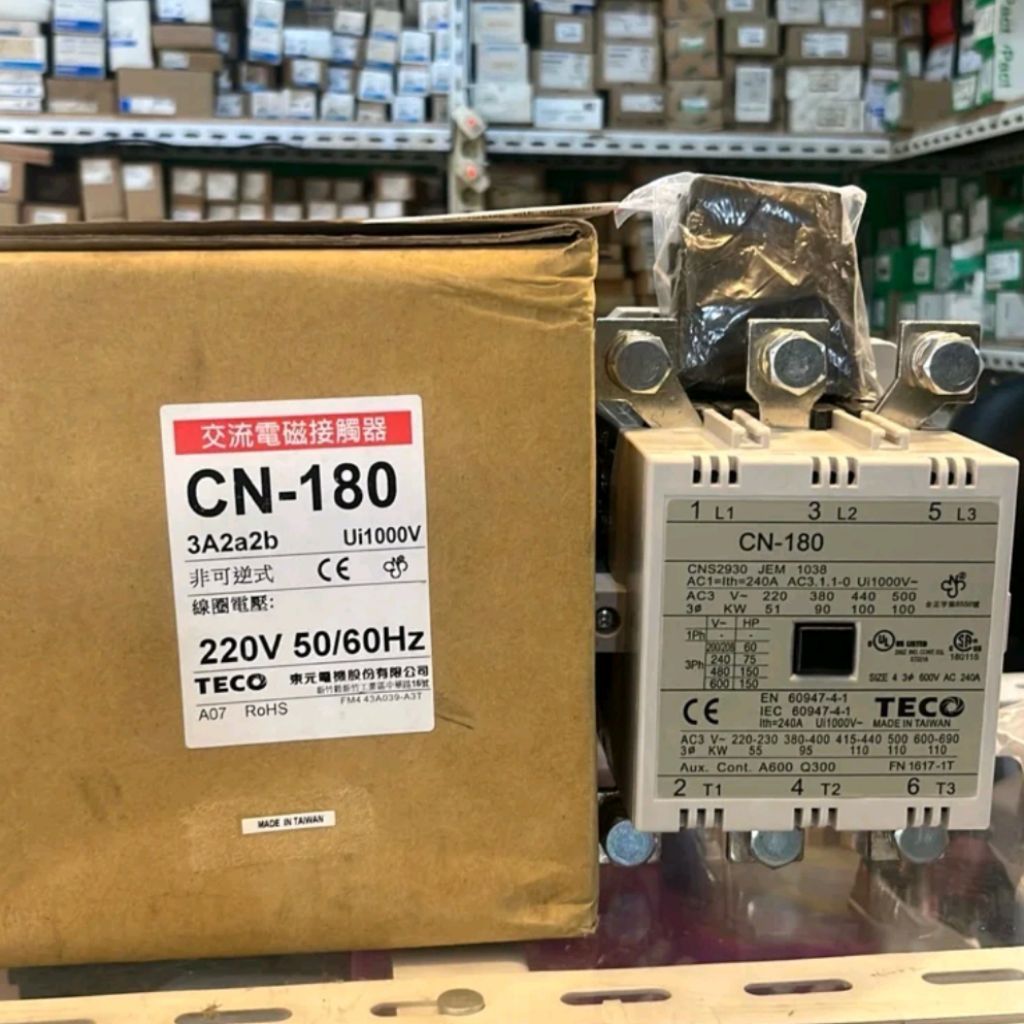 CONTACTOR/KONTAKTOR TECO CN-180 220VAC ORIGINAL