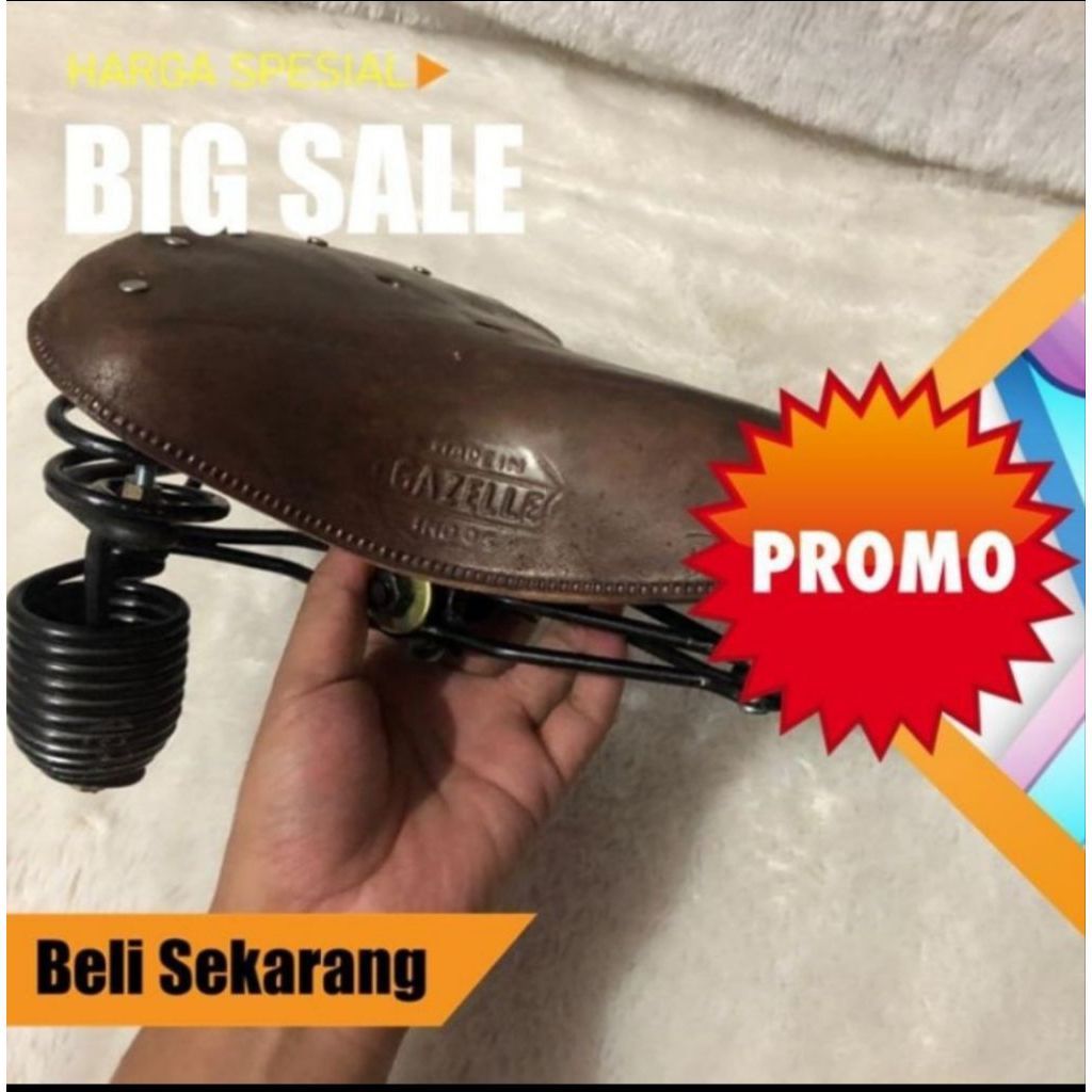 Sadel Sedel Kulit Sepeda Onthel Kuno Sadel Per Doble Asli Kulit Full