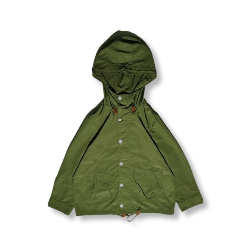 UniqueCewek - Jaket Cewek Boxy Semi Parka Basic Brand Army Second