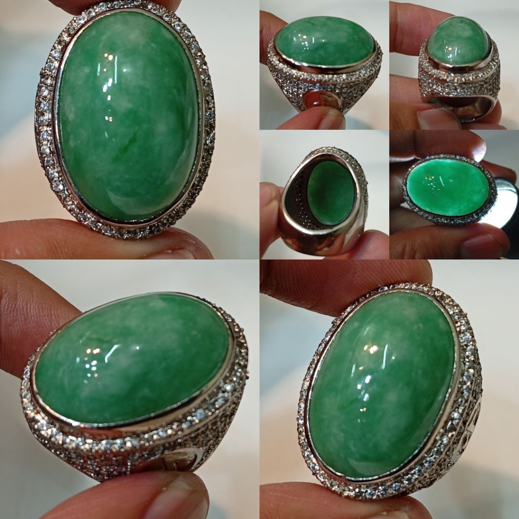 Giok Birma Jadeite Jade Type A 27 ct up ring Alfaka