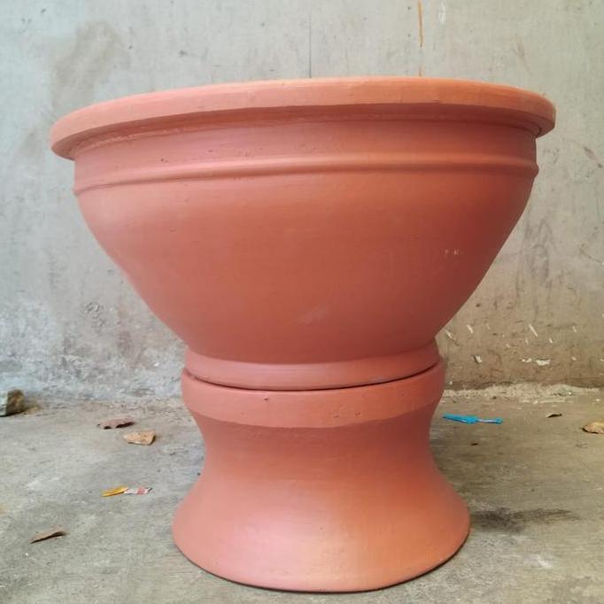 pot teratai, pot gerabah teratai, pot tanah liat tanpa bolong