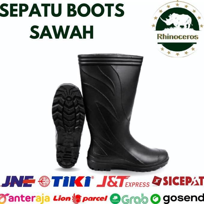Sepatu Boots Motif Karet Sepatu Sawah Petani Pendek Elastis Sepatu Boots