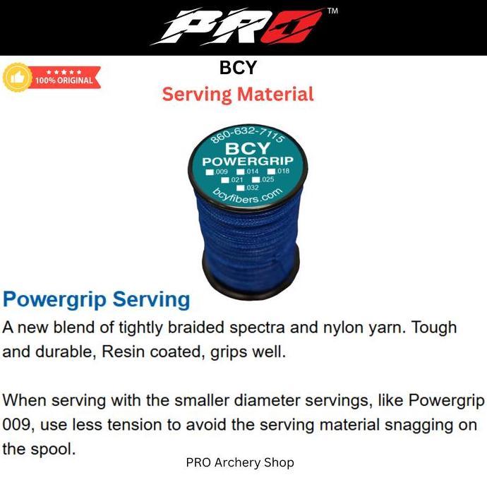 BCY BAHAN SERVING STRING BUSUR | TALI SERVING MATERIAL BCY | HALO | POWERGRIP | 3D | 62XS | 2X | 008