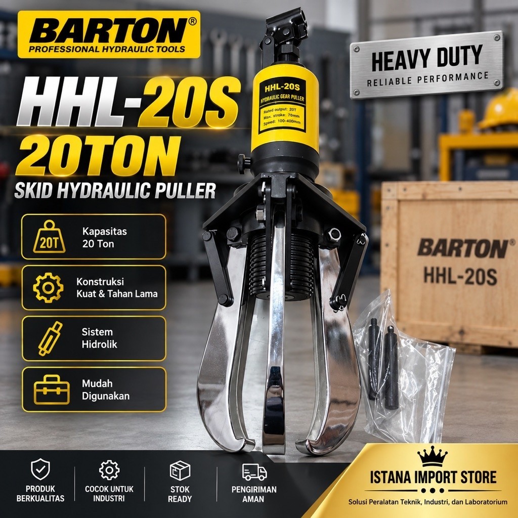 BARTON HHL-20S Hydraulic Puller 20 Ton Skid Resistant Hydraulic Gear Puller Bearing Puller