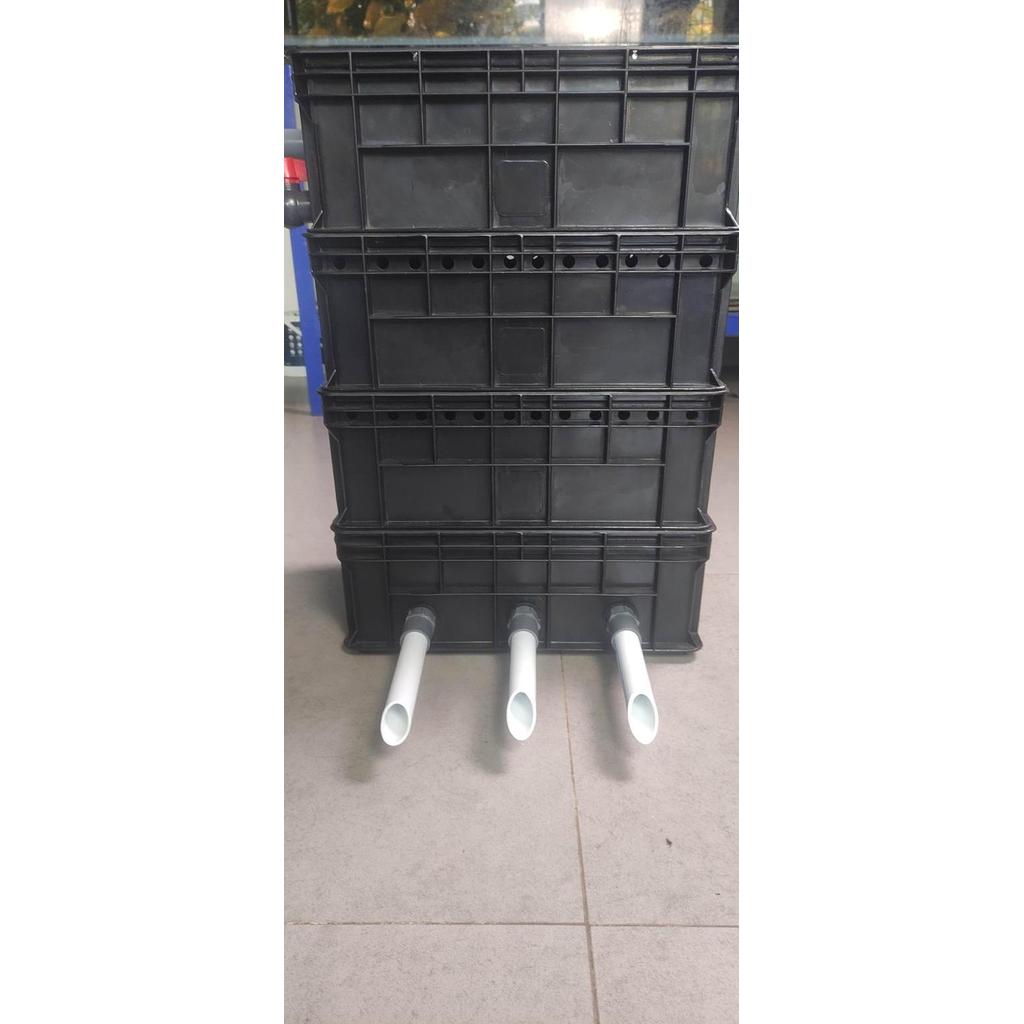 FILTER KOLAM KOI. TRICKLE FILTER MEDIA BIOBALL & BIOBLOCK HITAM