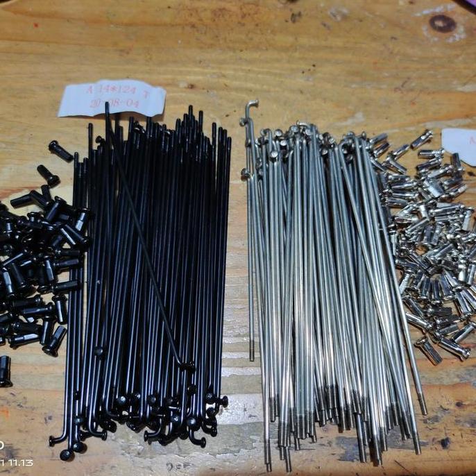 jari jari stainless ukuran 124x14 g merk GT spokes jual persatu roda isi 36pc