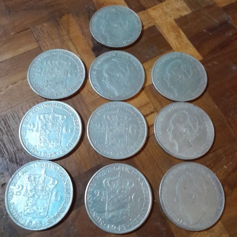 PROMO Koin Kuno Perak Belanda 2 1/2 Gulden 1943