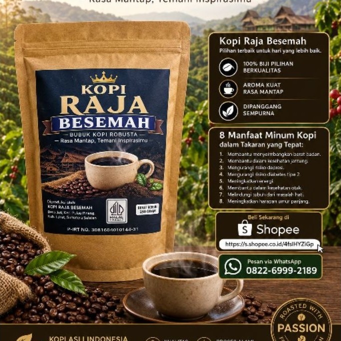 RAJA KOPI BASEMAH Kopi Robusta rajanya kopi