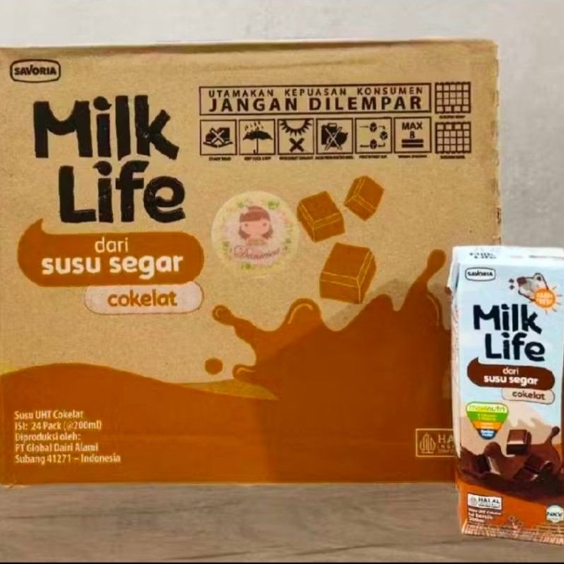 Milk life rasa coklat 200ml (1karton/24pcs)