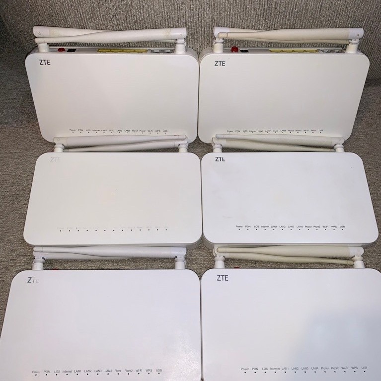 ZTE F609 V3 GPON ONT PORT BIRU + ADAPTOR ORI Like A New