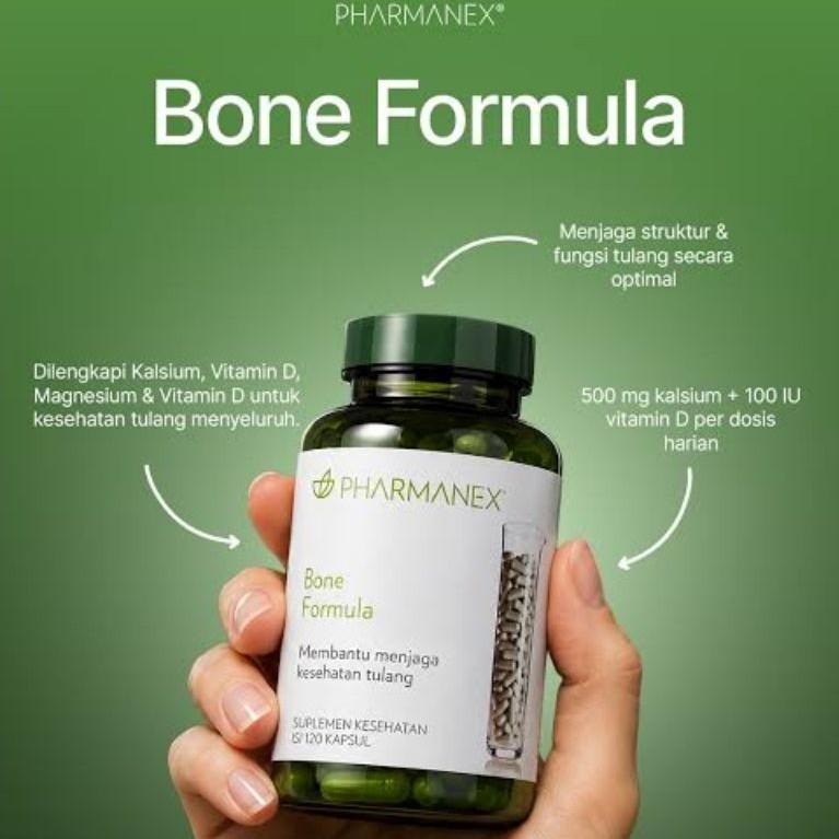 PHARMANEX Bone Formula Suplemen Kesehatan 120 Kapsul Kalsium Vitamin D Magnesium