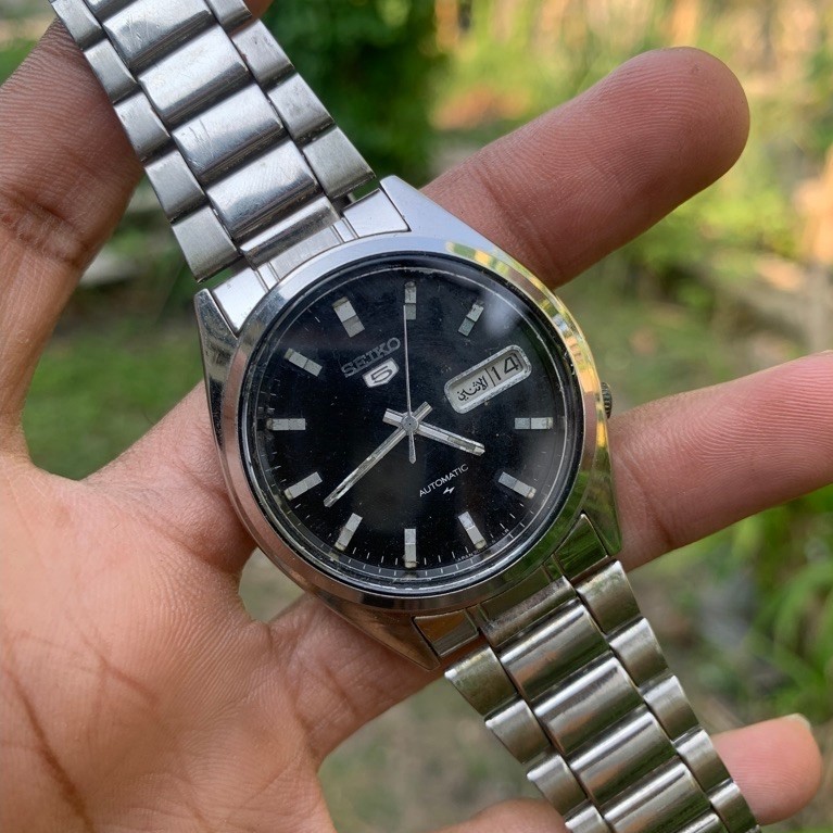 JAM TANGAN PRIA COWOK RANTAI SEIKO 5 AUTOMATIC ORIGINAL