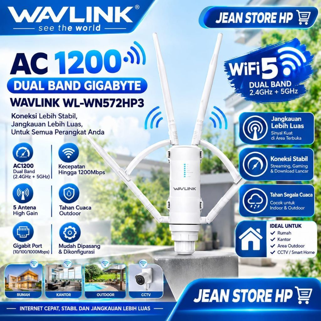 WAVLINK WL-WN572HP3 AC 1200 DUAL BAND GIGABYTE