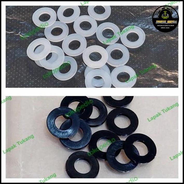 100Pcs Ring Nylon M6X12X1.5 Ring Plat Plastik M6 Ring Nilon M 6 Murah