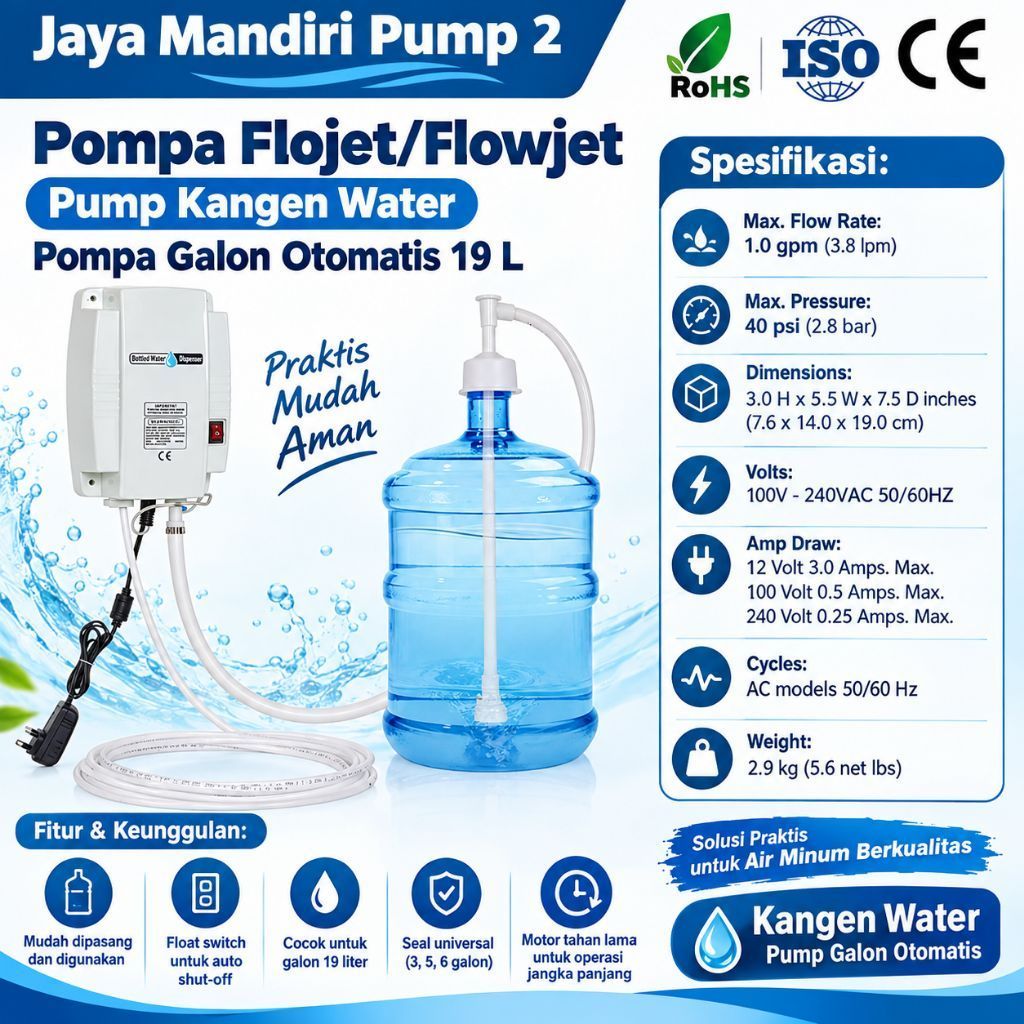 Flojet Pompa Galon Kangen Water Botteld Dispenser
