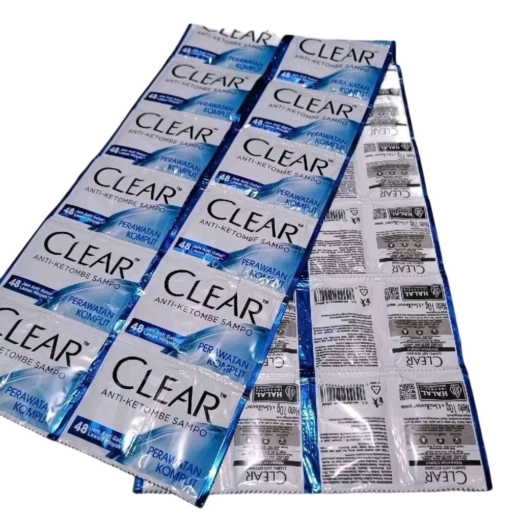 [RENCENG] SHAMPOO CLEAR BIRU SACHET / SHAMPOO CLEAR RENCENG 10 ML / SHAMPOO CLEAR ANTI KETOMBE