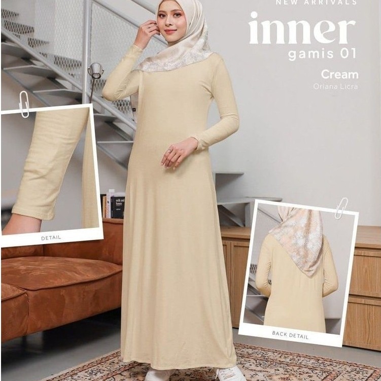 INNER GAMIS 01 BY ETHICA, INNER GAMIS ETHICA, INNER PUTIH PREMIUM, INNER CREAM PREMIUM