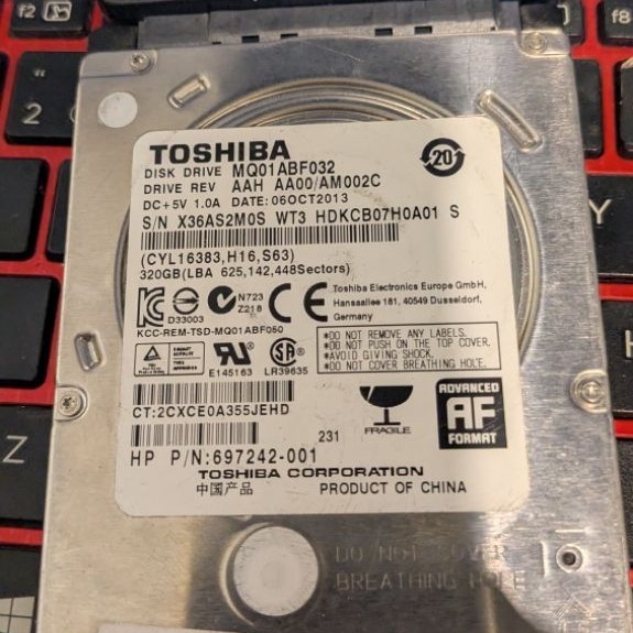HDD Toshiba slim 320 GB