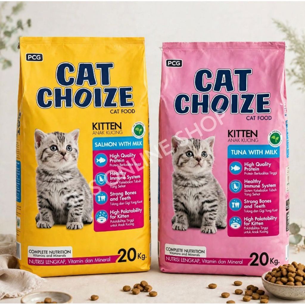 MAKANAN KUCING CAT CHOIZE KITTEN 20KG / CAT CHOIZE 20KG