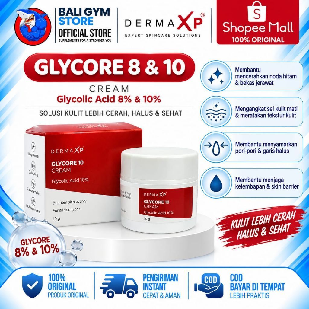 Derma XP Glycore 8% & 10% Cream Isi 10 Gram
Tube