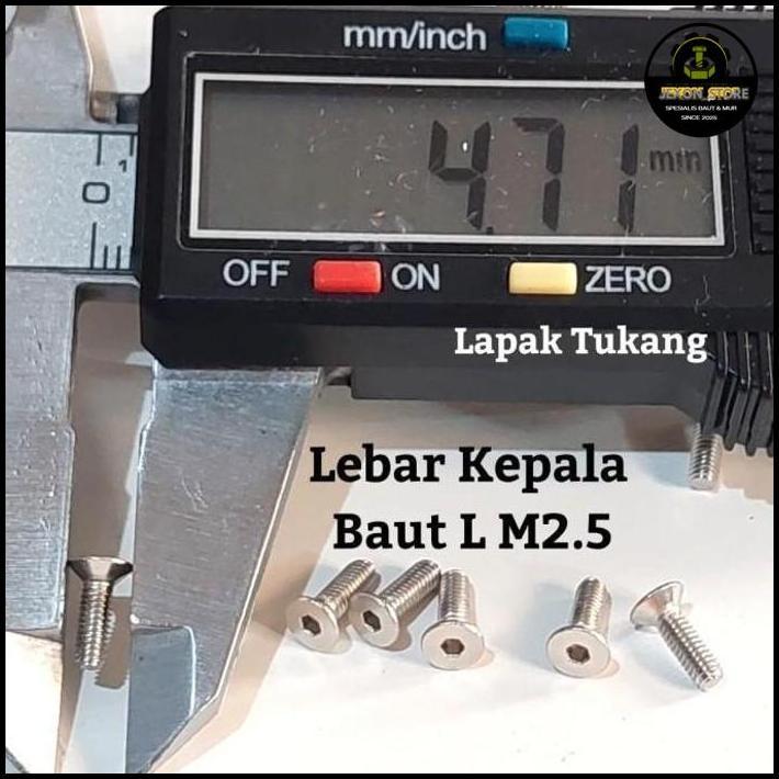 Baut L Jf M2.5X35 Stainless Baut M2.5 Countersunk Baru