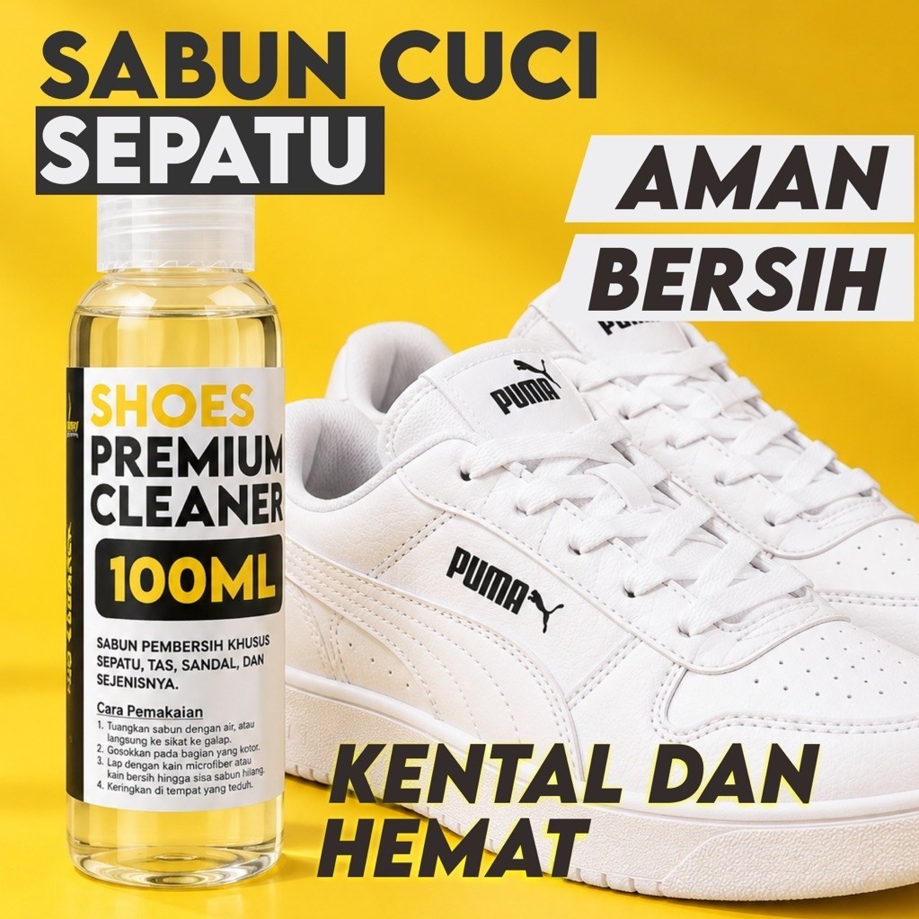Speed Clean Shoes Cleaner - 100ml Premium Shoes Cleaner, Cleaner Sepatu 100ml Konsentrat 90%, Pember