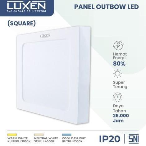 LAMPU LED PANEL LUXEN / DOWNLIGHT LED LUXEN PANEL 18W KOTAK OUTBOW