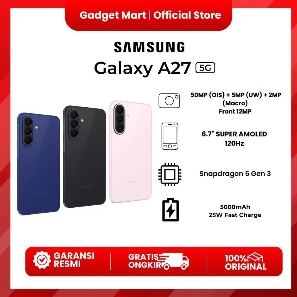 Samsung galaxy a27 5G 6GB + 128GB LCD SUPER AMOLED kamera 50MP