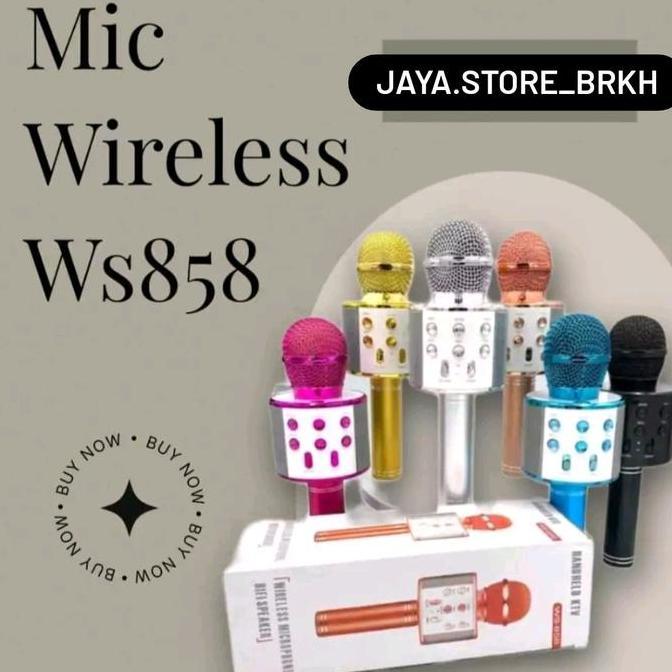 MICROPHONE MIC KARAOKE WS-858 / MIC BLUETOOTH WS 858 + PACK ELEKTRONIK ASESORIS HP MP3 PLAYER MINI M