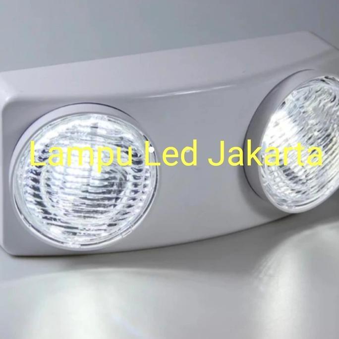 LAMPU LED EMERGENCY DINDING 2MATA 6WATT. EMERGENCY MATA KUCING 2 MATA