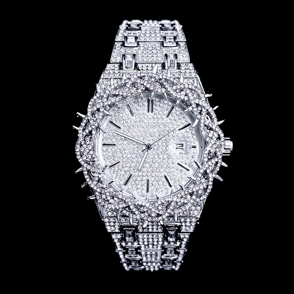Iced out thorn watch