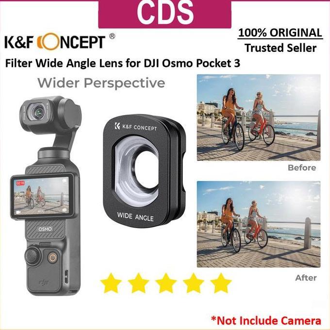 KNF CONCEPT Filter DJI Osmo Pocket 3 & Osmo Pocket 4 - Magnetic Wide Angle Lens - Lensa Wide Angle o