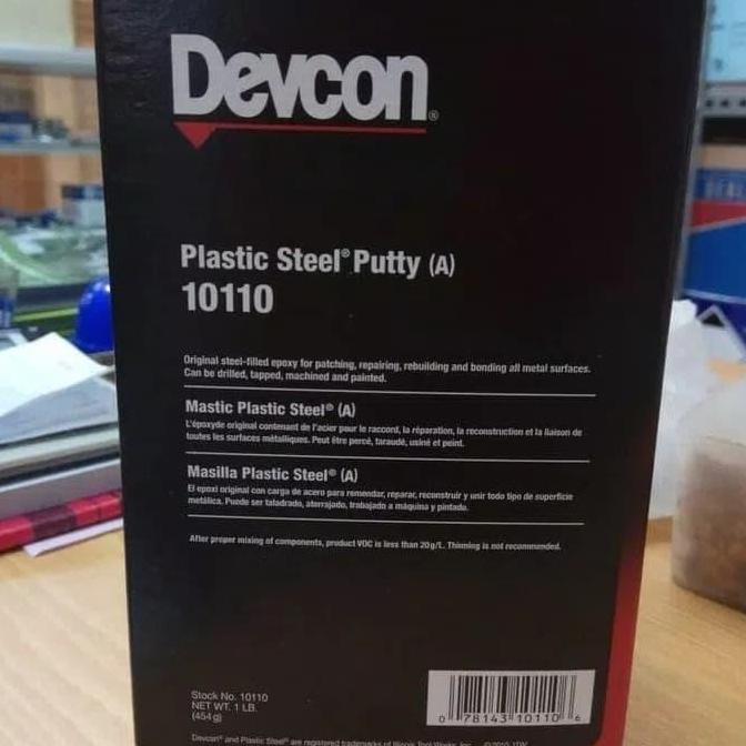 TERMURAH - devcon A epoxy plastic steel 454gr type 10110 DEVCON 10110 454 gram