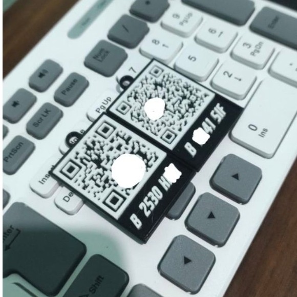 Cetak Custom QR Code Barcode Pertamina Pertalite Bio Solar Akrilik 3D Print / Plat Nomor QR Subsidit