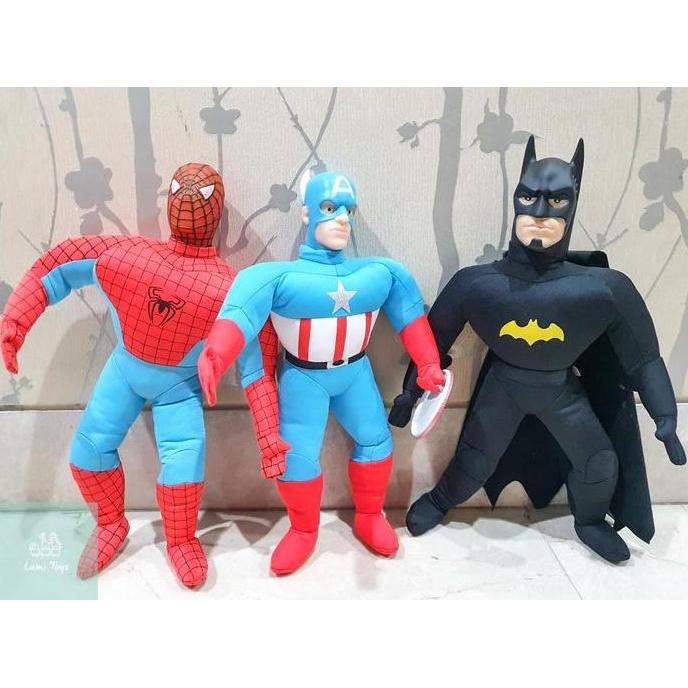 DF3 - Mainan Anak Boneka Superhero Avengers Spiderman Batman Superman Besar Dolls Toys