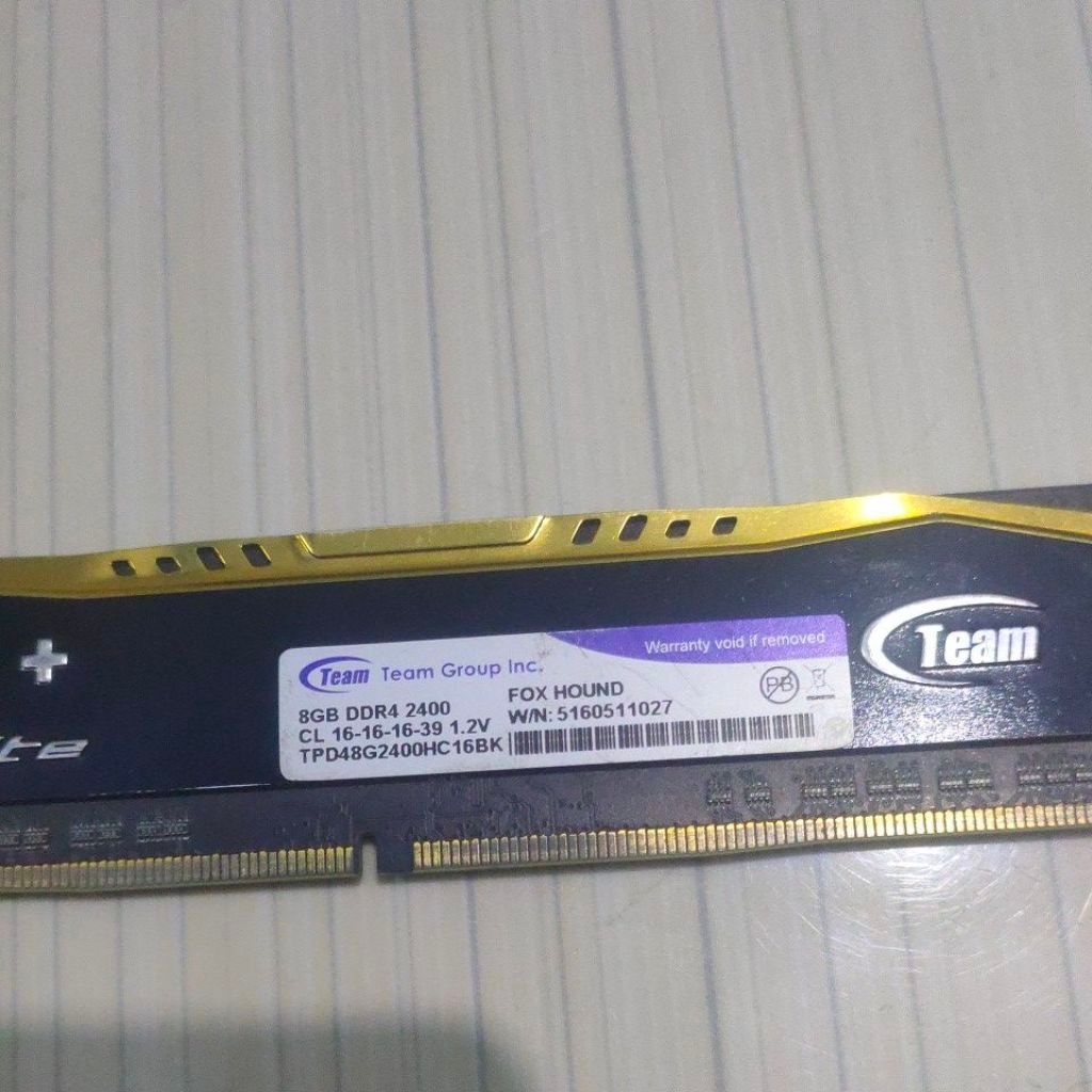 memori ram ddr4 8gb 2400mh team elite plus