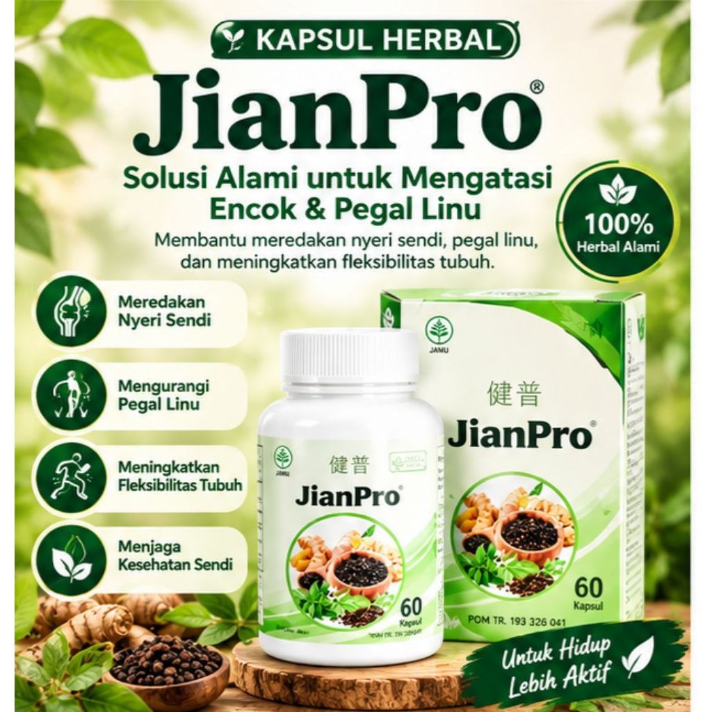 JianPro Perpaduan Herbal untuk Sendi Anda bahan herbal pilihan untuk sendi sehat