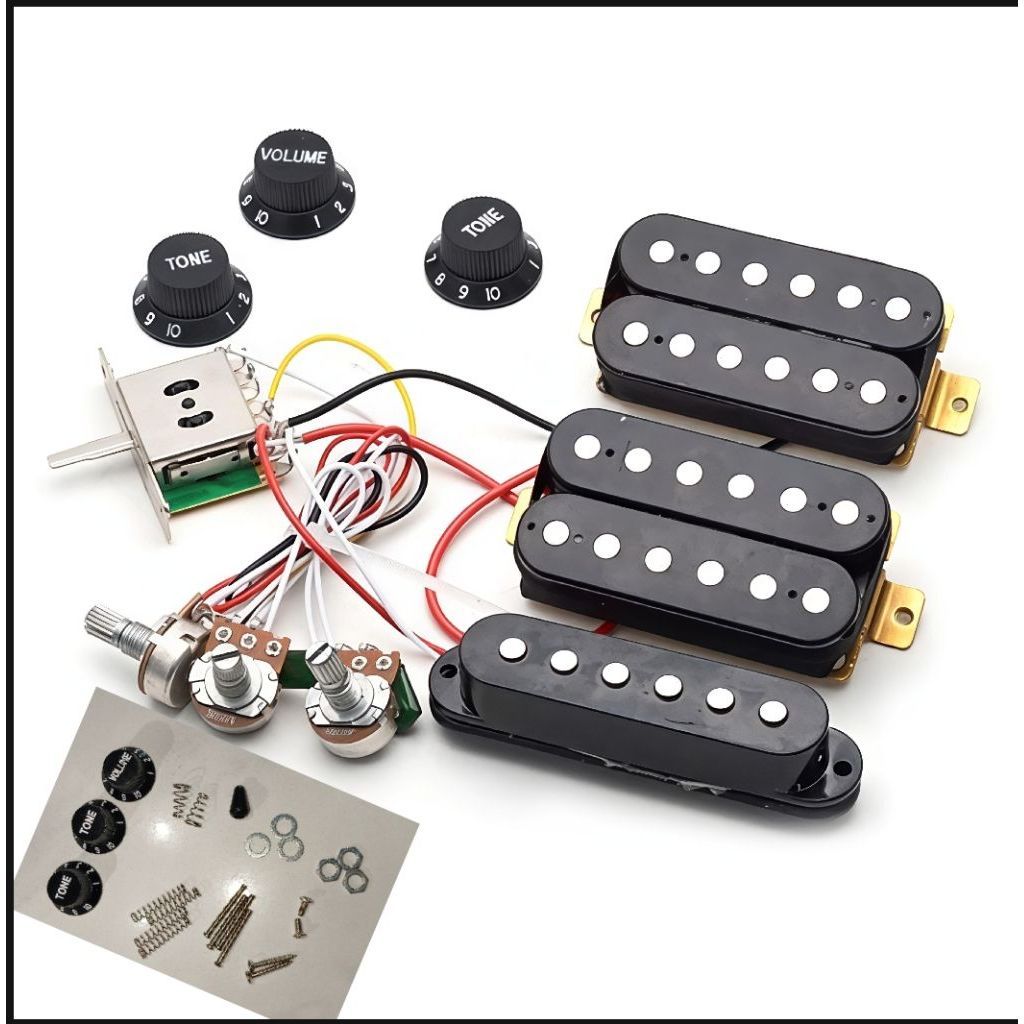 PICKUP SET GITAR ELEKTRIK HSH & WIRING IMPORT