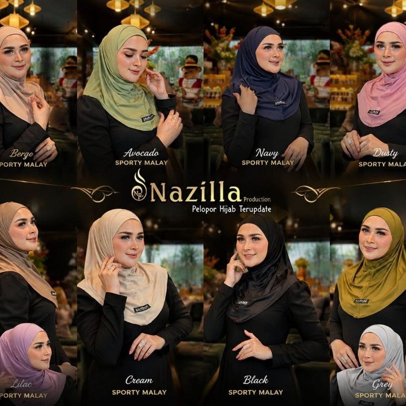 Hijab Sporty Malay Nazilla Production untuk Wanita