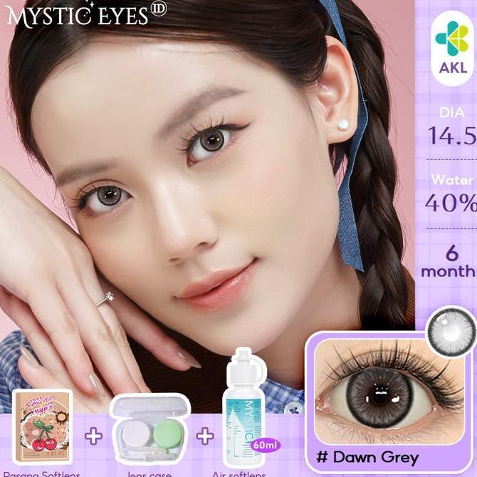 Eyecare- [Beli 1 Gratis 1] Mysticeyes Softlens Normal B Eyes 14.0Mm-14.5Mm 1Pasang Softlens+1Cairan 