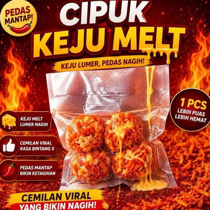 Etallase Cipuk Keju Melt & Cipuk Ireng Keju Melt Instan Praktis Frozen Food Cemilan Rumahan 4 PCS Pe