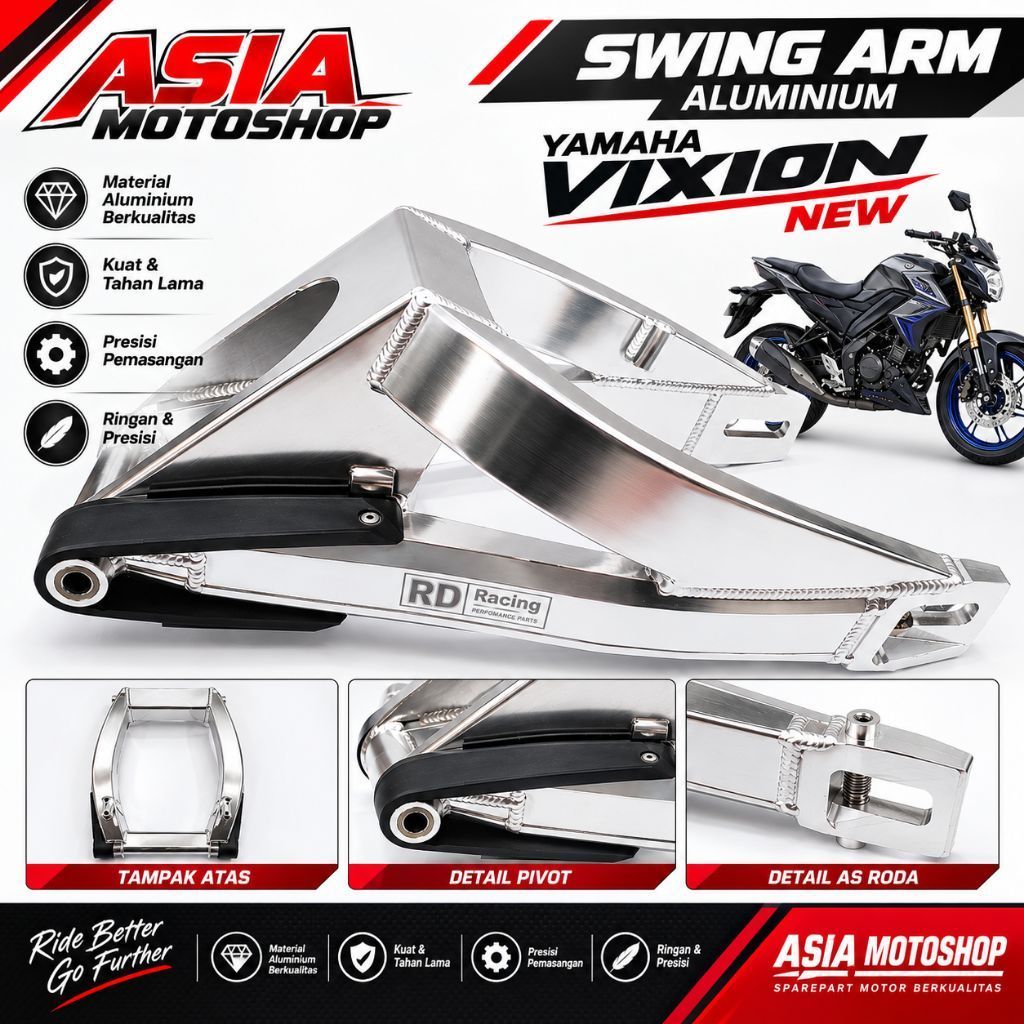 BARANG BAGUS SWING ARM VIXION VIXION NEW RD RACING ALUMUNIUM ARM VIXION VIXION NEW SWING ARM RACING