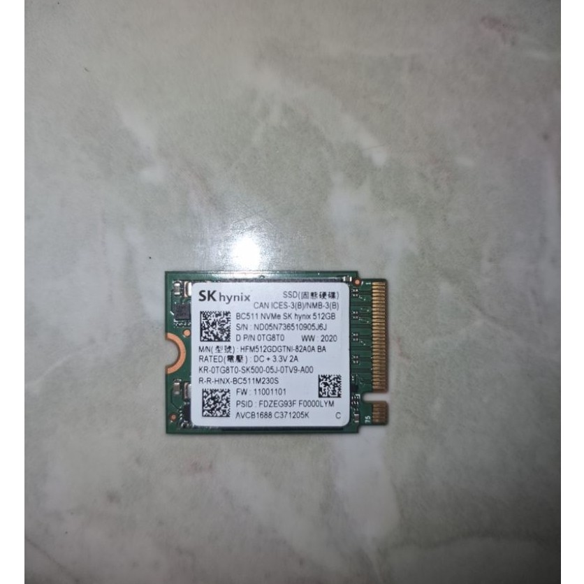SSD NVME 512GB SKHYNIX UKURAN 2230 100/100%