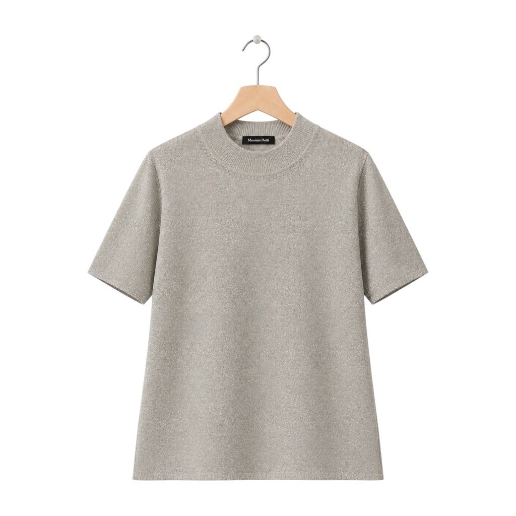 (S) Short Sleeve Sweater Cotton Massimo Dutti