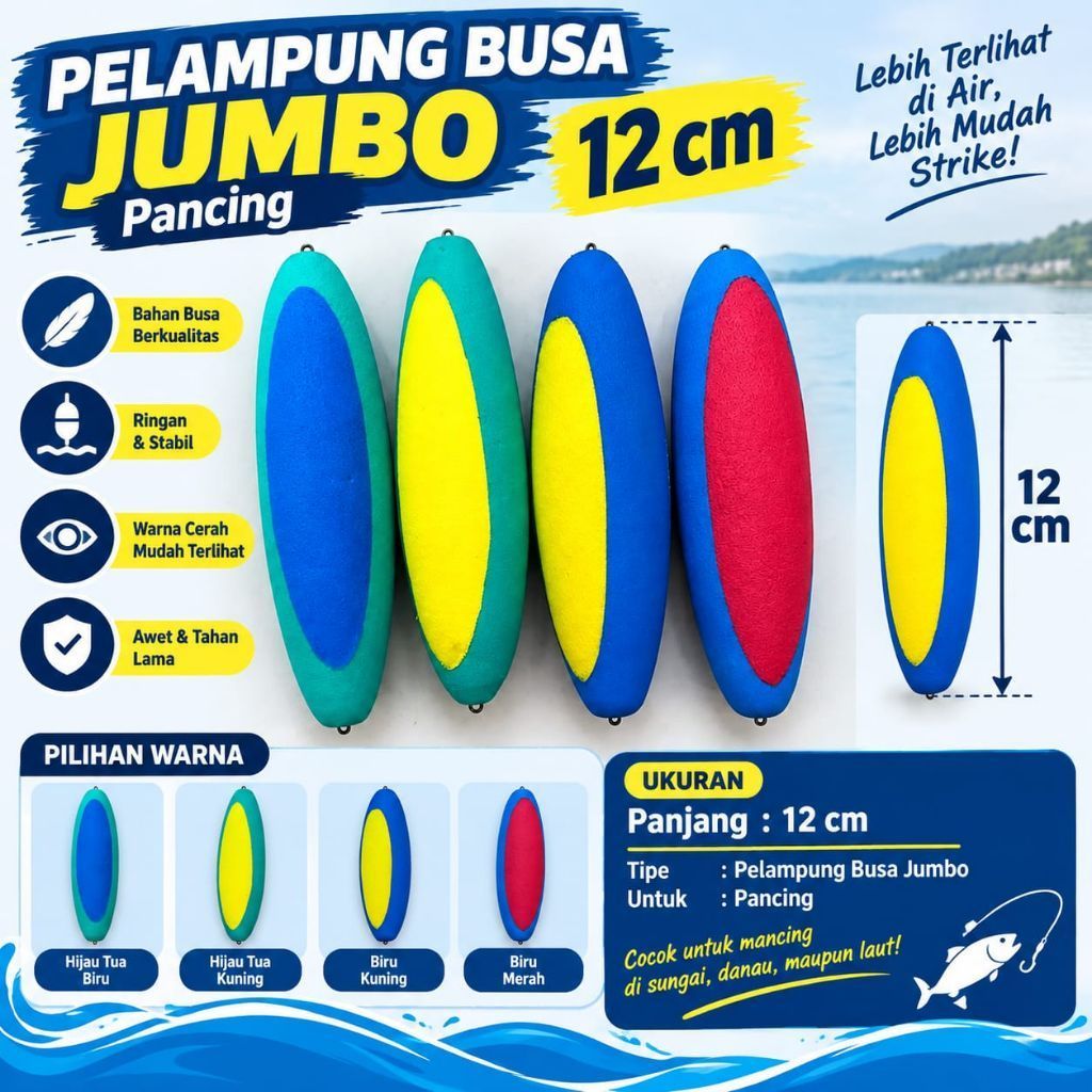 PELAMPUNG PANCING AMPUL BUSA KAKAP JUMBO 12cm