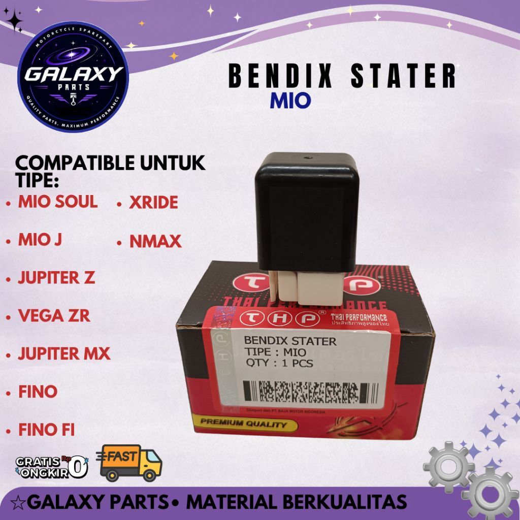 [GALAXY] BENDIX BENDIK STATER SWITCH STATER MIO/MIO M3/NMAX 155 NEW 5K [THP/TKD]